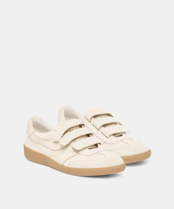 Merit Velcro Ivory Leather Sneakers — view 3