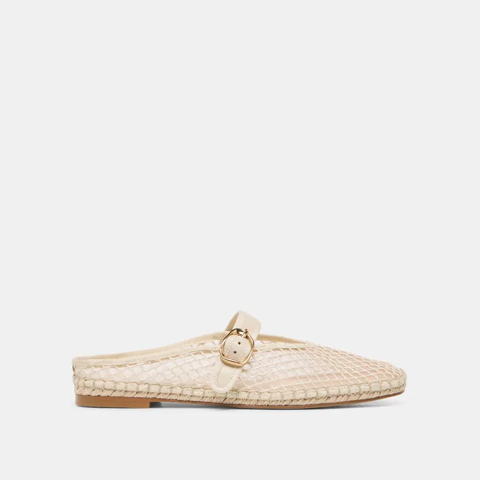 Milie Ecru Woven Mesh Flats — view 2