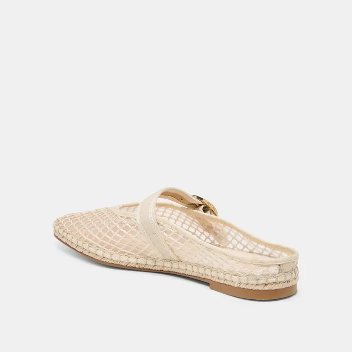 Milie Ecru Woven Mesh Flats — view 6