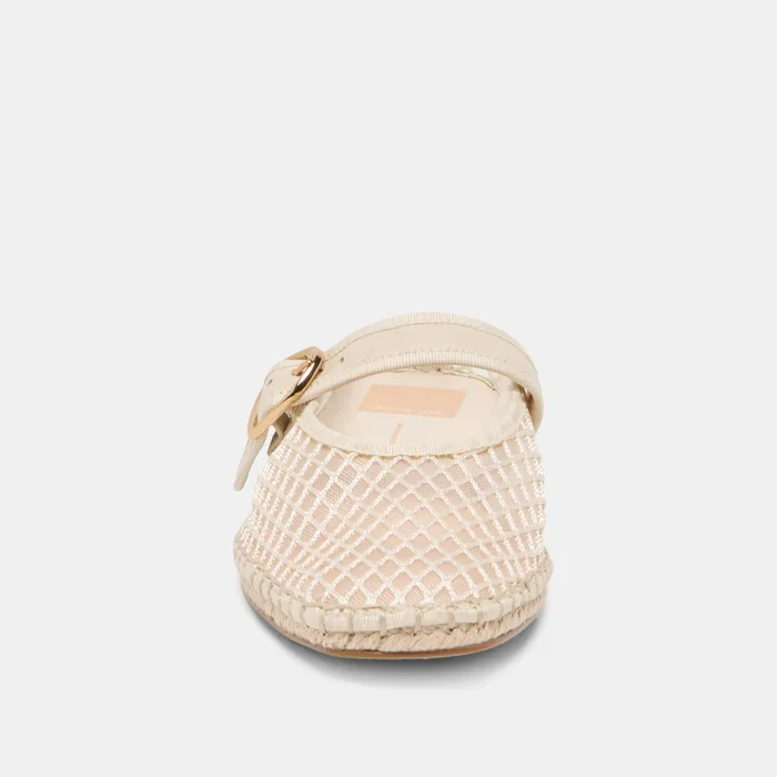 Milie Ecru Woven Mesh Flats — view 7