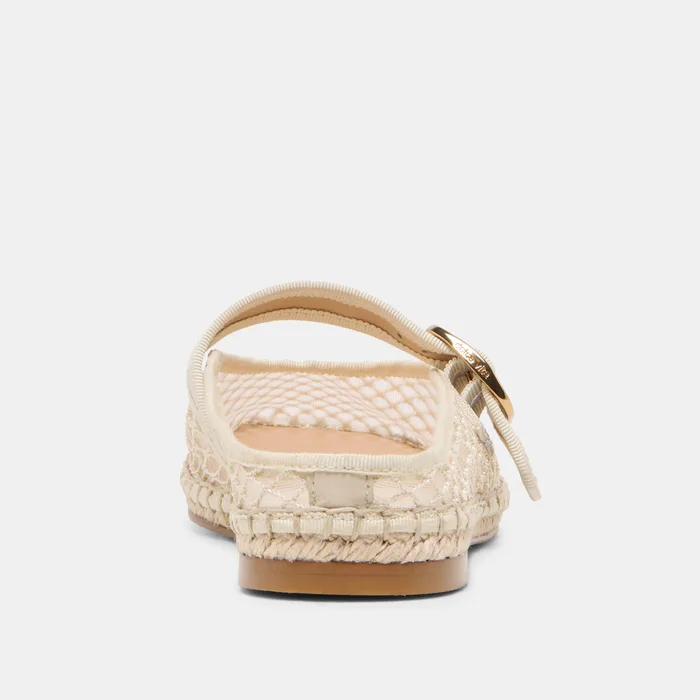 Milie Ecru Woven Mesh Flats — view 8
