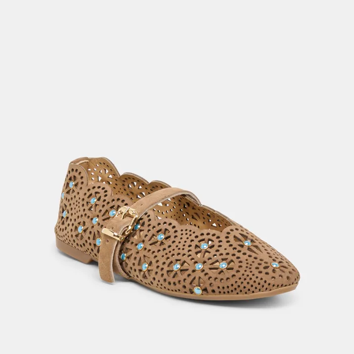 Morgin Mushroom Suede Ballet Flats — view 3