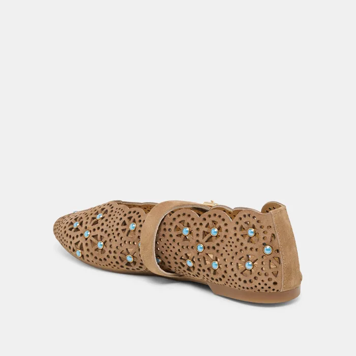 Morgin Mushroom Suede Ballet Flats — view 6