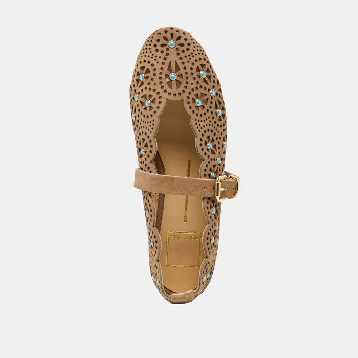 Morgin Mushroom Suede Ballet Flats — view 9