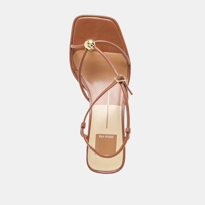 Mylee Cognac Leather Heels — view 9