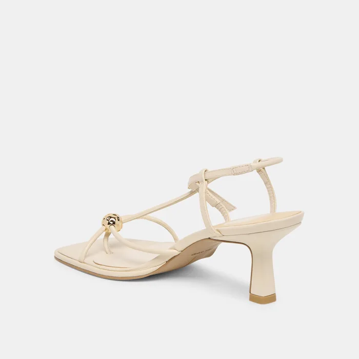 Mylee Creme Leather Heels — view 6