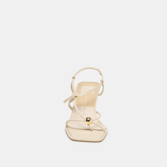 Mylee Creme Leather Heels — view 7