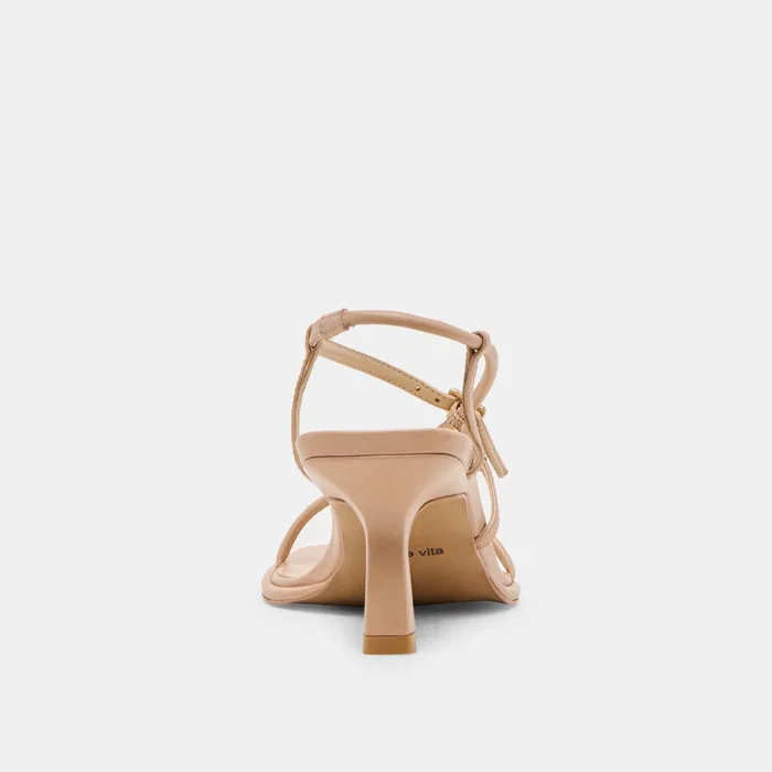 Mylee Light Tan Leather Heels — view 9