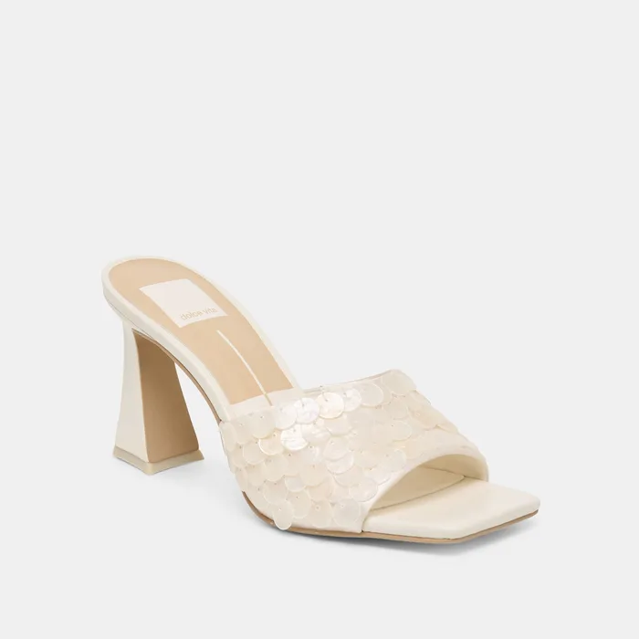 Nandy Confetti Ivory Sequin Heels — view 4