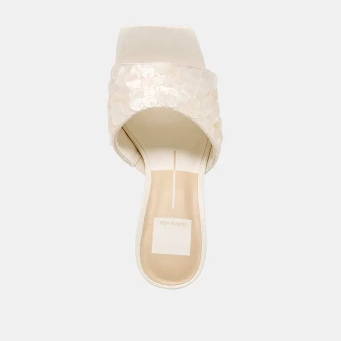 Nandy Confetti Ivory Sequin Heels — view 11