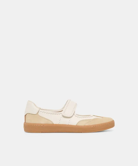 Nanet Ivory Multi Leather Sneakers — view 2