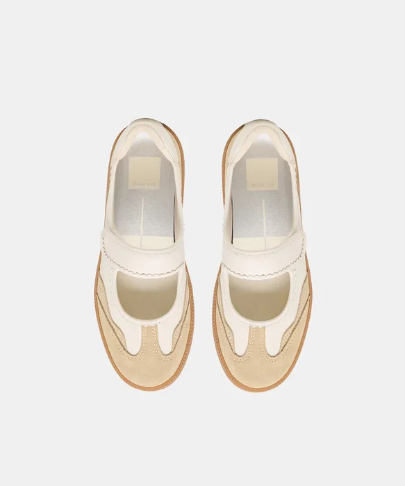 Nanet Ivory Multi Leather Sneakers — view 5