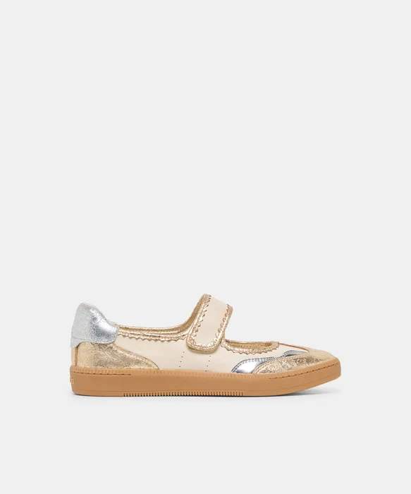 NANET Metallic Multi Leather Mary-Jane Sneakers — view 2