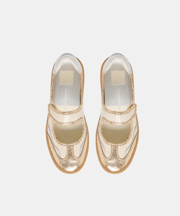 NANET Metallic Multi Leather Mary-Jane Sneakers — view 5
