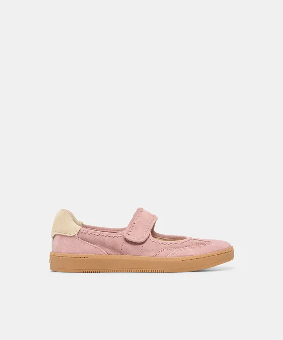 NANET Pink Suede Mary-Jane Ballet Sneakers — view 2