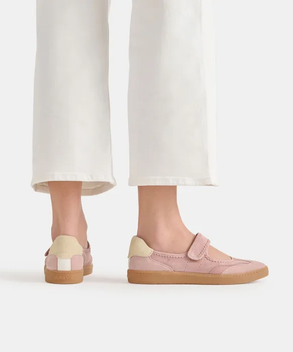 NANET Pink Suede Mary-Jane Ballet Sneakers — view 5