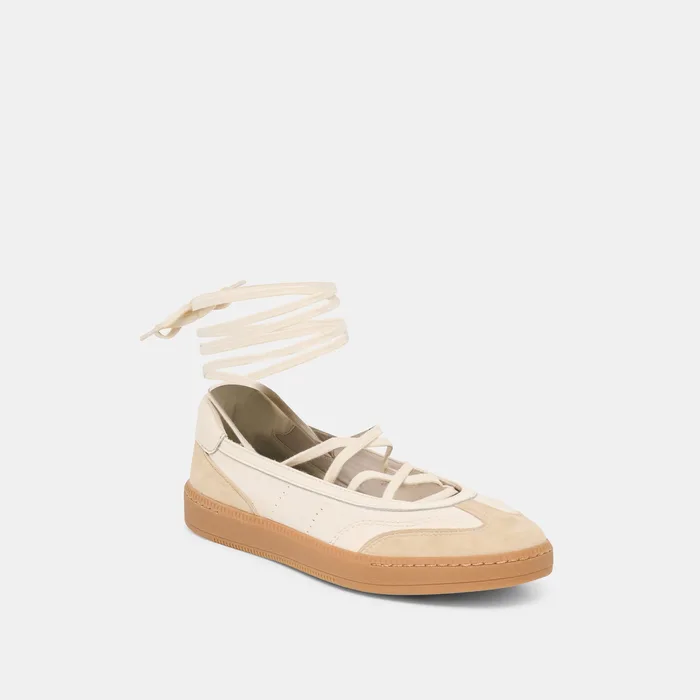 Nyomie Ivory Multi Leather Sneakers — view 4