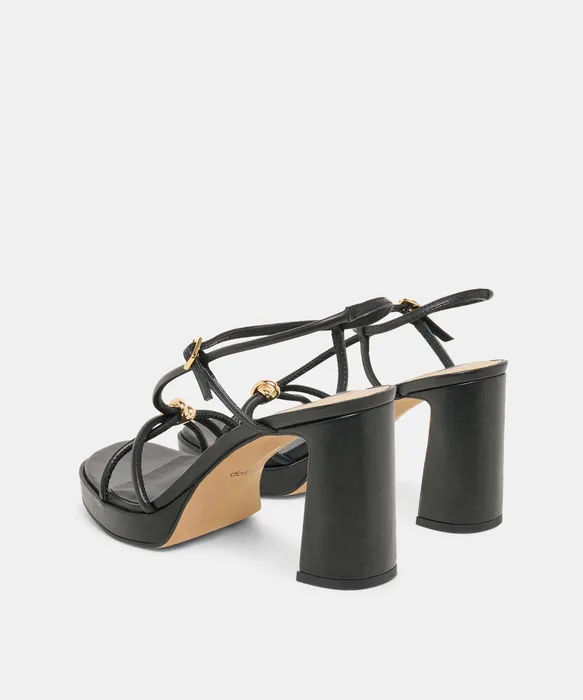 ODETE HEELS BLACK LEATHER