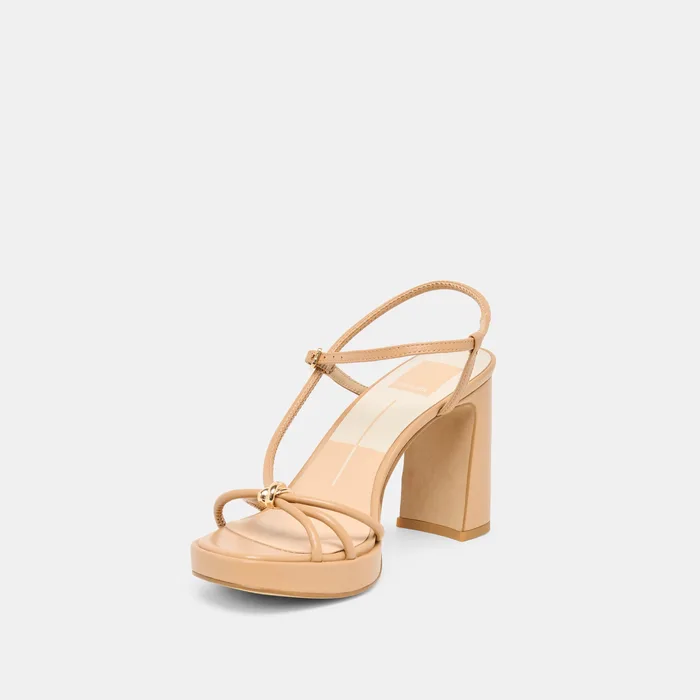 Odete Lt Tan Leather Heels — view 7
