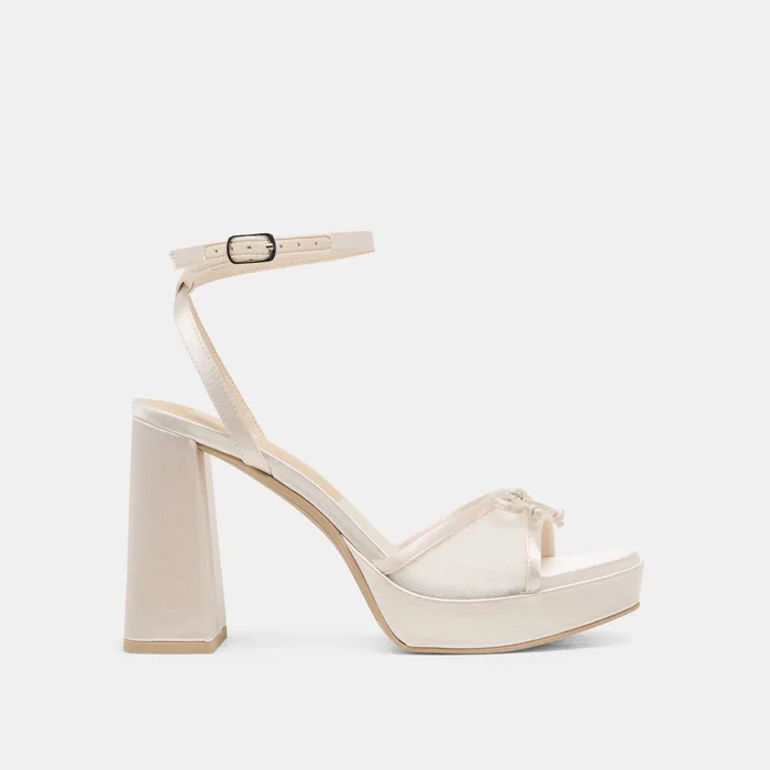 Pandor White Tulle Heels — view 2