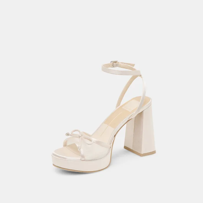 Pandor White Tulle Heels — view 8