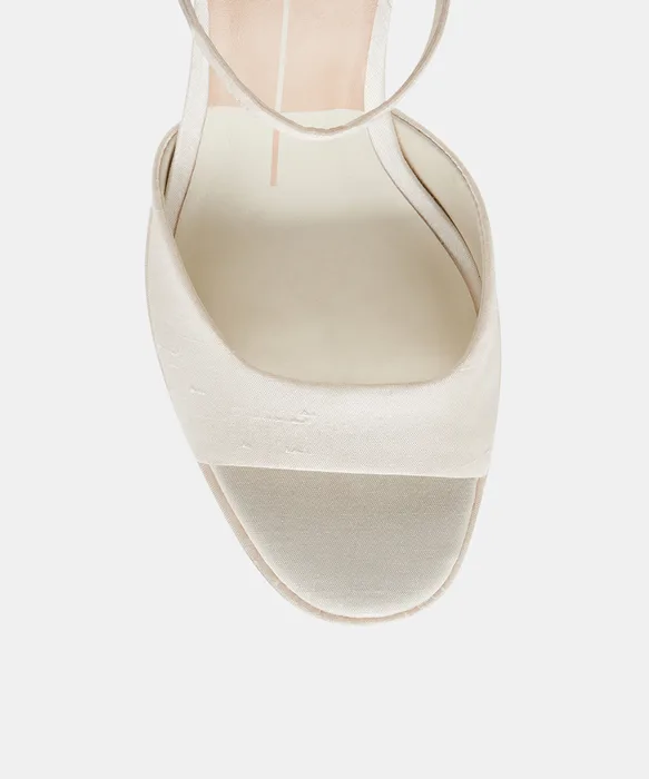 PANDRO HEELS WHITE SATIN — view 4