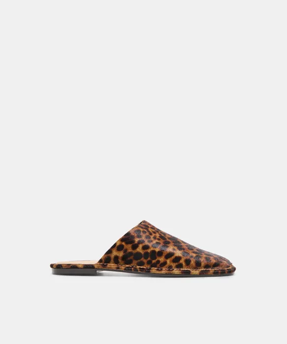 PHIRA Dk Leopard Calf Hair Slip-On Flats — view 2
