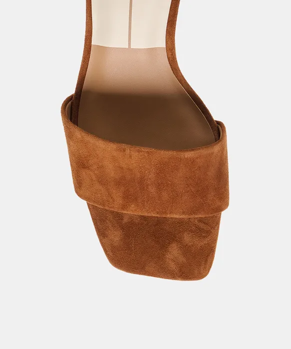 Qaily Brown Suede Wedges — view 4