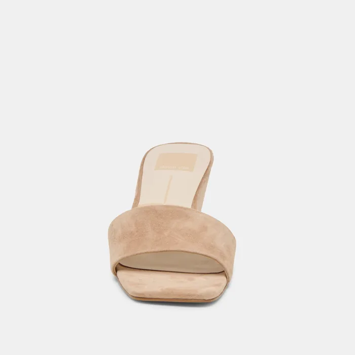 Qaily Camel Suede Wedges — view 10