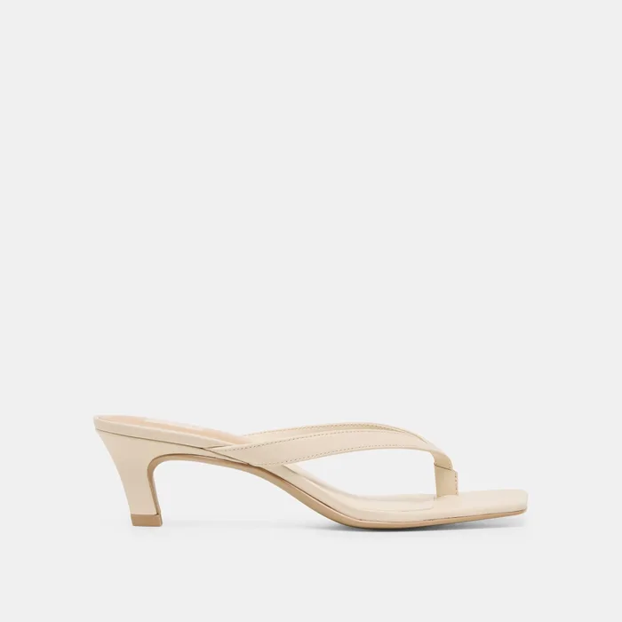 RAMIA Bone Leather Thong Heels — view 2