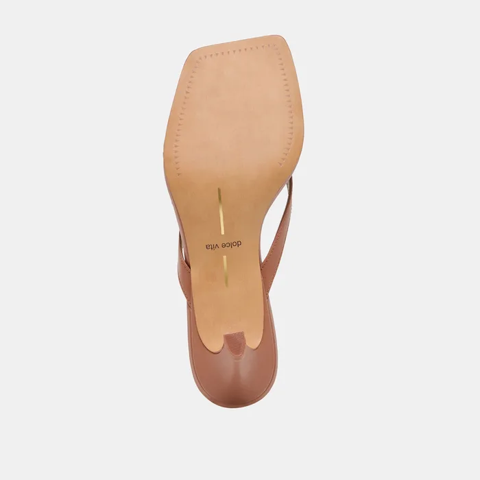 RAMIA HEELS COGNAC LEATHER