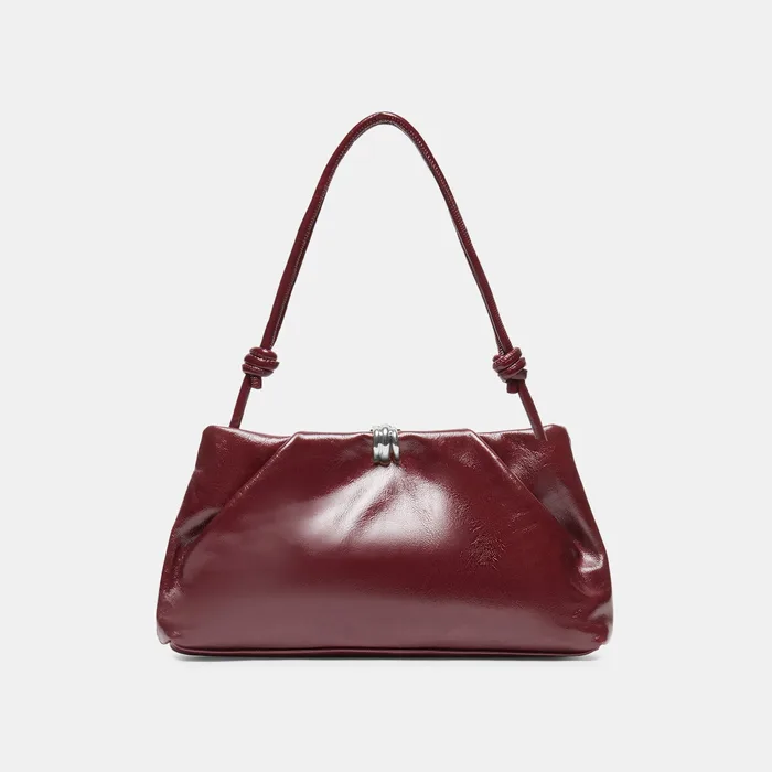 RAVEL Oxblood Patent Leather Adjustable Shoulder Bag — view 2