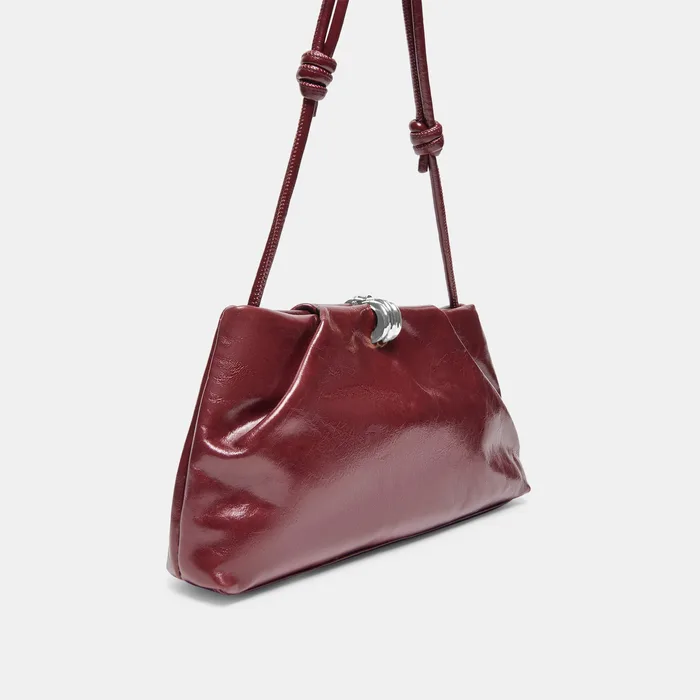RAVEL Oxblood Patent Leather Adjustable Shoulder Bag — view 4
