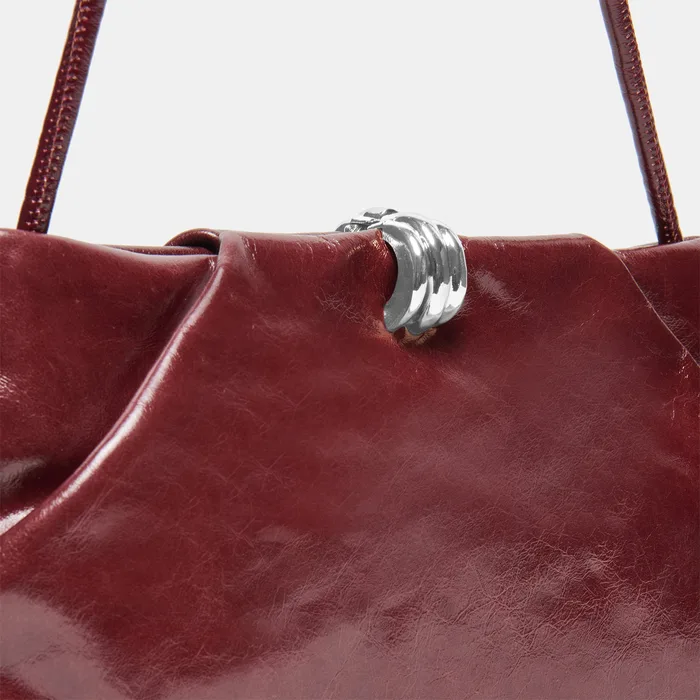 RAVEL Oxblood Patent Leather Adjustable Shoulder Bag — view 5