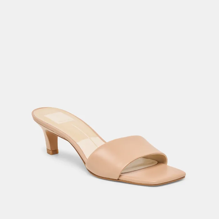 Rexa Light Tan Leather Heels — view 3
