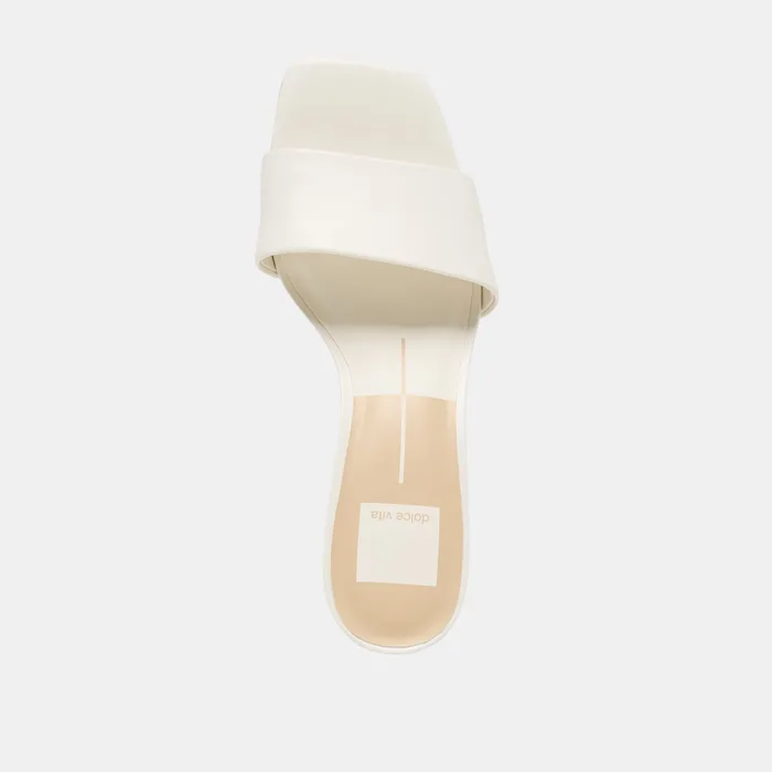 Rexa True White Leather Heels — view 9