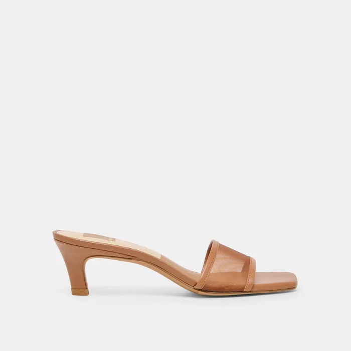 Rexa Mesh Caramel Mesh Heels — view 2