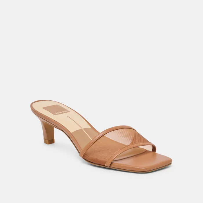 Rexa Mesh Caramel Mesh Heels — view 4