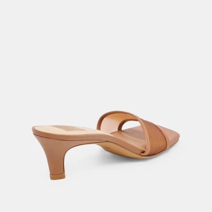 Rexa Mesh Caramel Mesh Heels — view 6