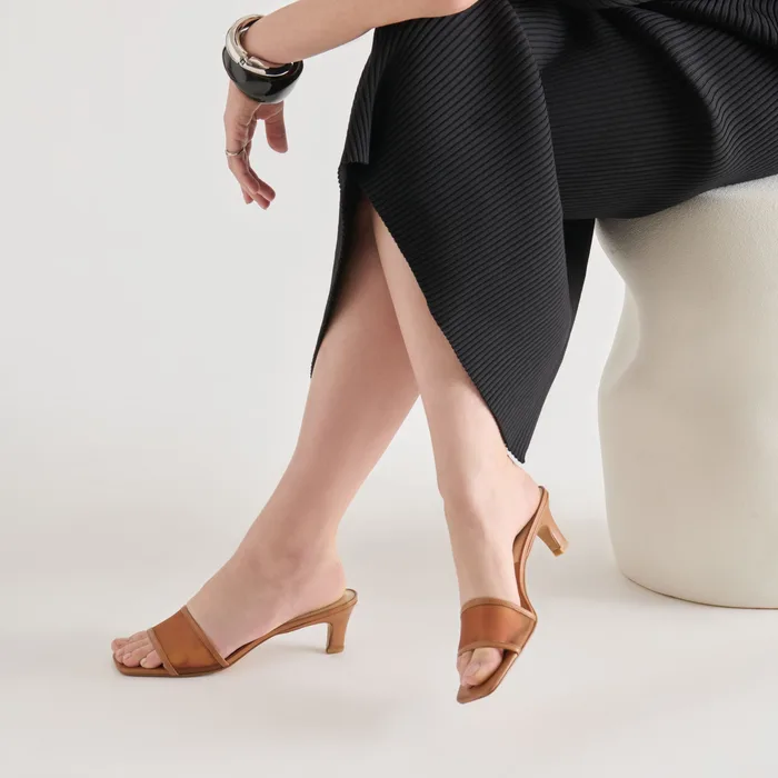 Rexa Mesh Caramel Mesh Heels — view 7