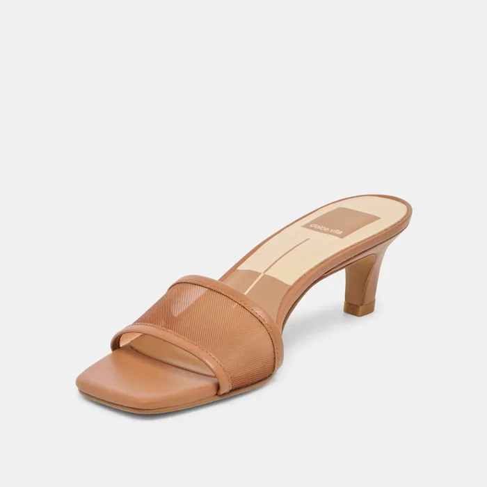 Rexa Mesh Caramel Mesh Heels — view 8