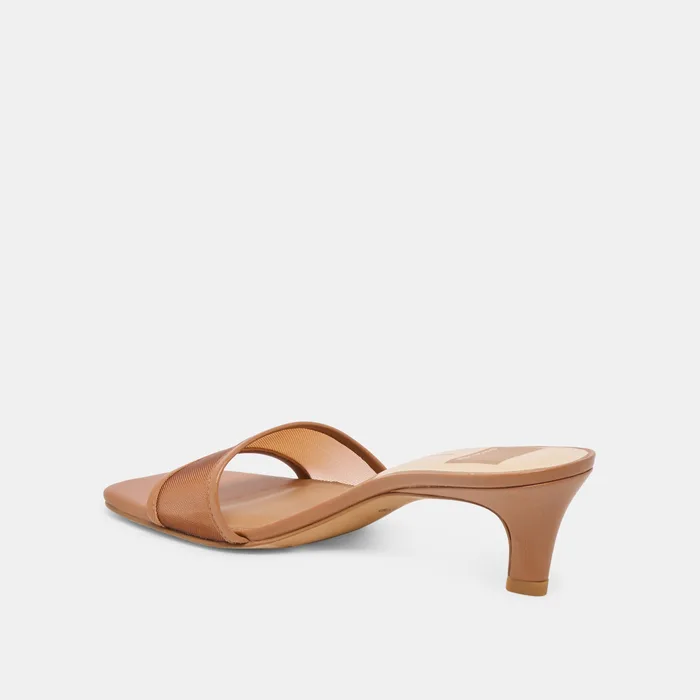 Rexa Mesh Caramel Mesh Heels — view 9