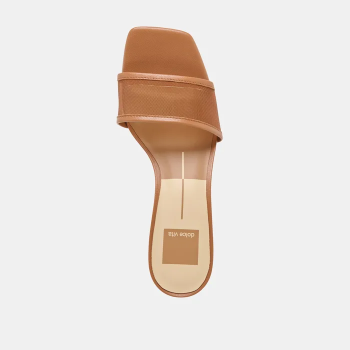Rexa Mesh Caramel Mesh Heels — view 12