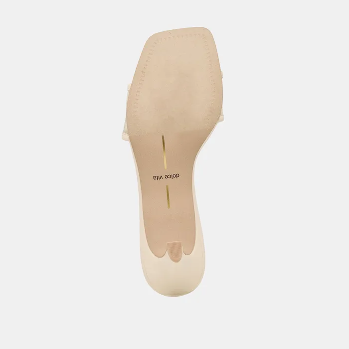 Rexa Mesh Creme Mesh Heels — view 12