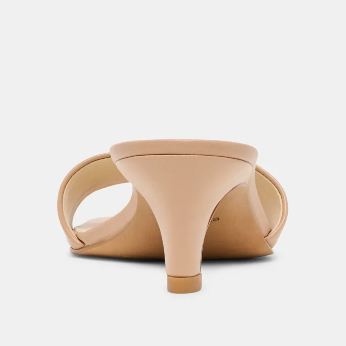Rexa Wide Light Tan Leather Heels — view 8