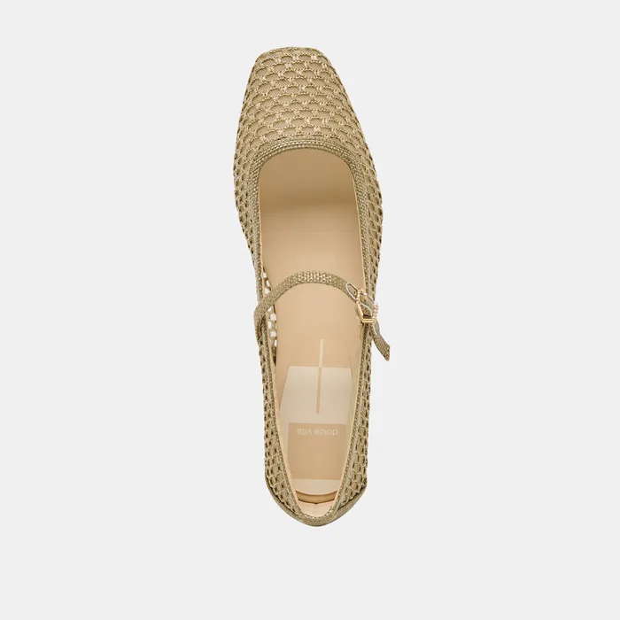 Reyes Olive Woven Raffia Ballet Flats — view 9