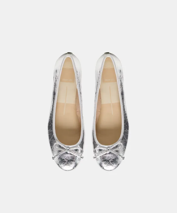 RITLA Silver Crinkle Patent Ballet Flats — view 4