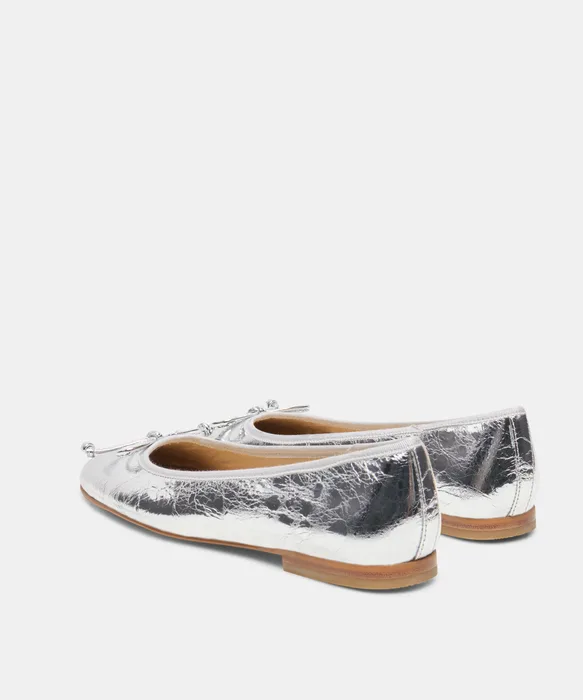 RITLA Silver Crinkle Patent Ballet Flats — view 5