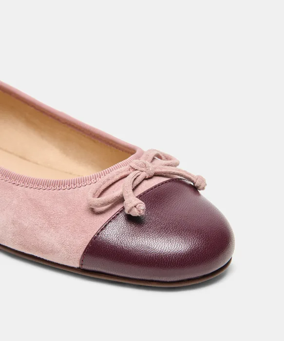 RITLA CAPTOE BALLET FLATS PINK SUEDE