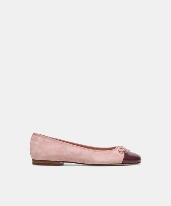 RITLA CAPTOE Pink Suede Ballet Flats — view 2